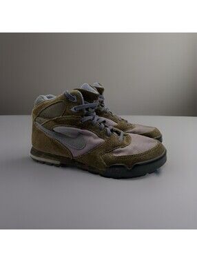 VTG 90s Nike ACG Caldera Mid Trail Hiking Boots Gray/Purple Suede Size 7.5
